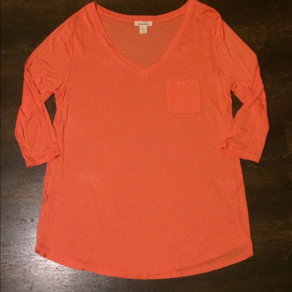 3/4 length sleeve tunic style blouse. XL